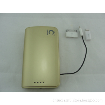 Power Bank with Built-in Charging Cable and 3 Connector